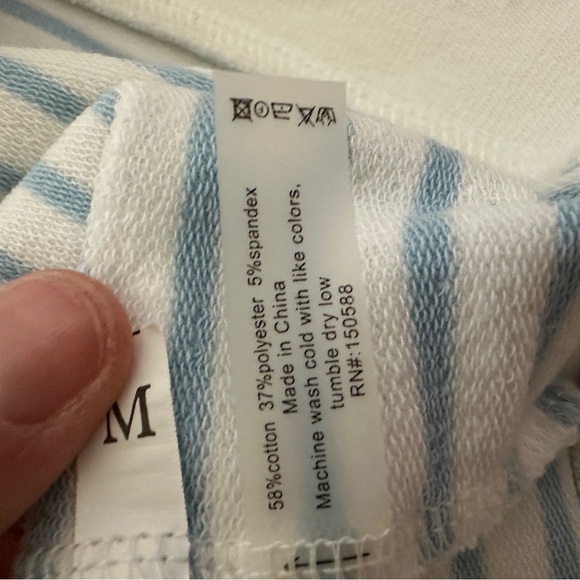 Sundays One-Shoulder Striped Cropped Tank Top Medium - Picture 5 of 5